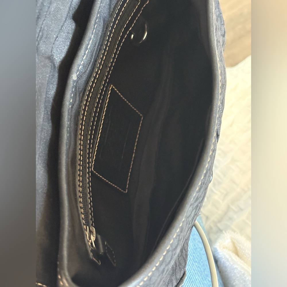 Y2K Coach 6818 Soho Demi Small C Black Leather & Jacquard Signature Shoulder Bag - Picture 15 of 16